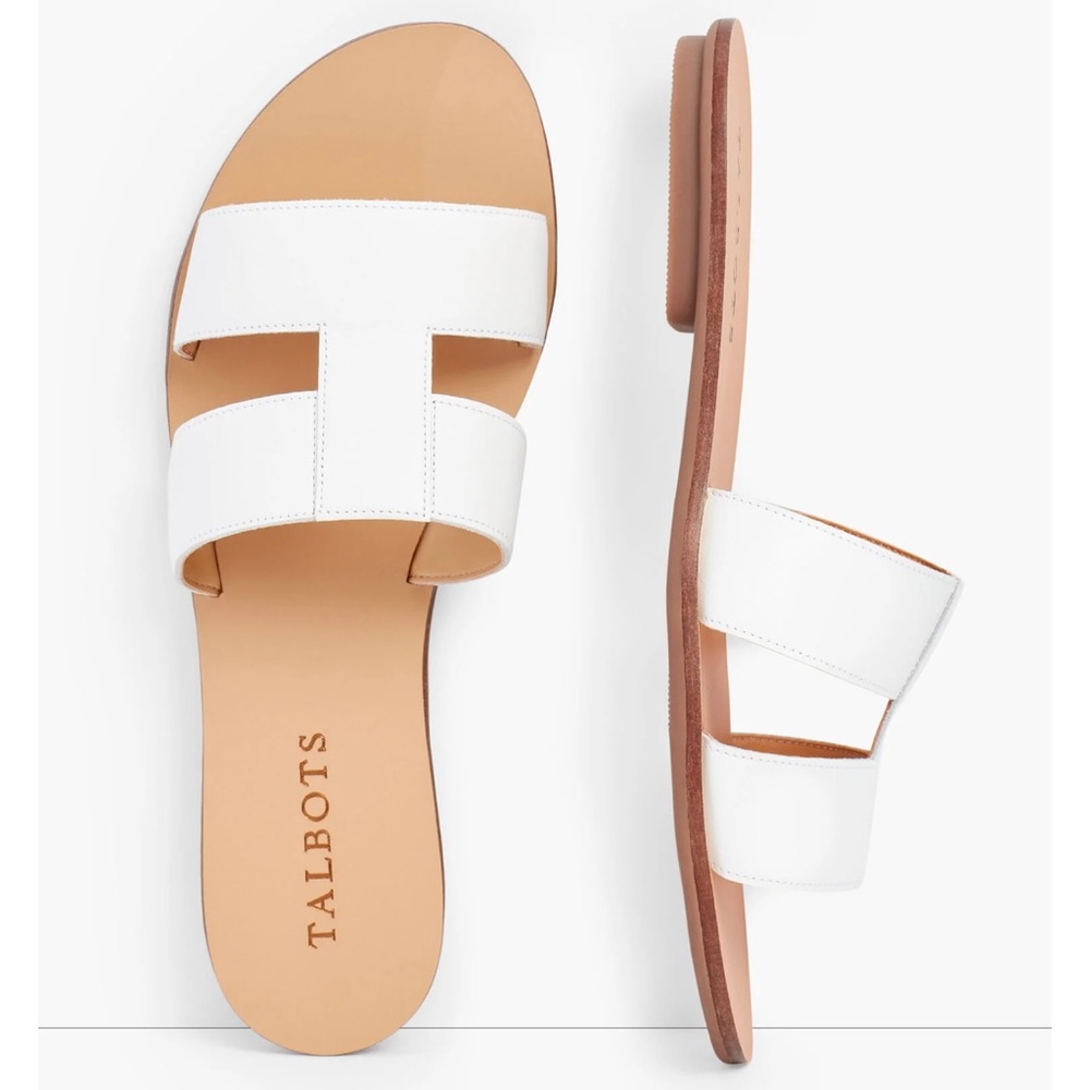 White Leather Sandals